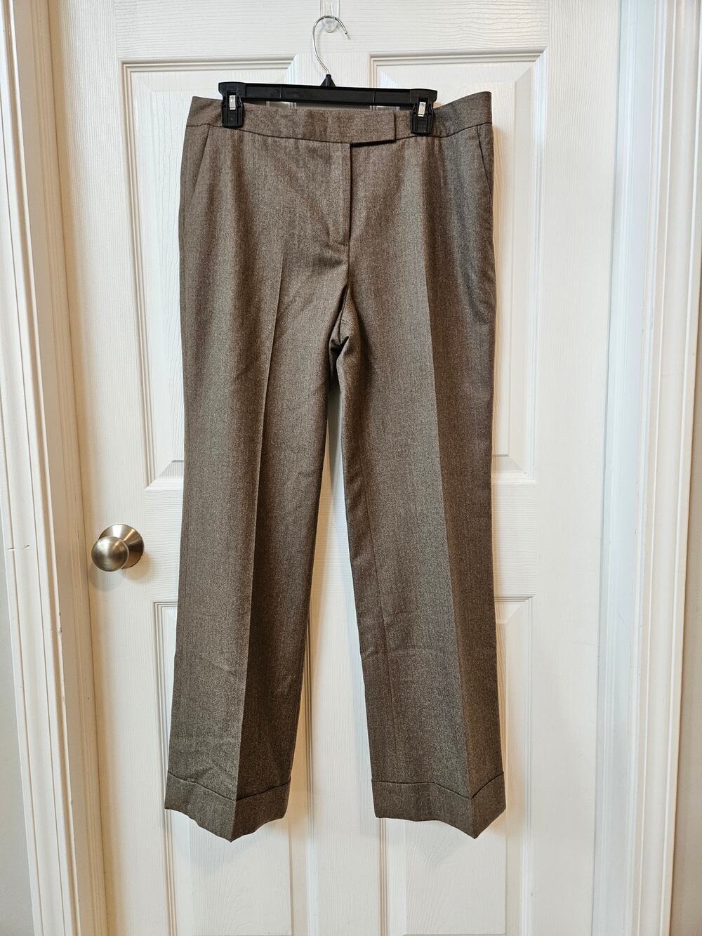 Brooks Brothers Caroline Fit Brown Taupe Wool Dress Pants Women's 10 Lined